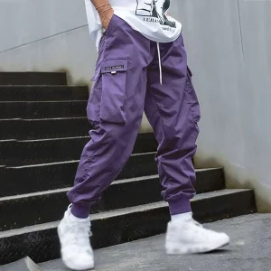 Cargo pants purple