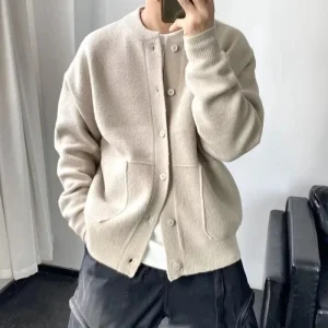 Cardigan Oversize Homme Beige