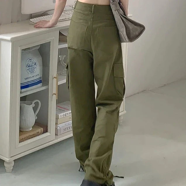 Baggy green cargo pants – Image 3