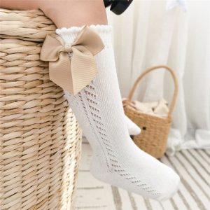 Chaussettes printemps noeuds papillon