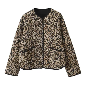 Veste Oversize Femme Leopard