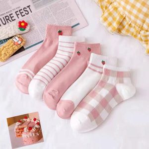 Lot chaussettes femme rose
