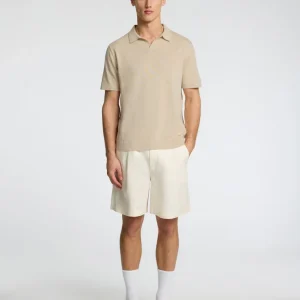 SLHMATTIS SS LINEN BLEND OPEN POLO NOOS