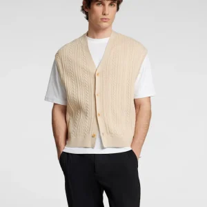 SLHELIS SL KNIT RELAXED CABLE WAISTCOAT