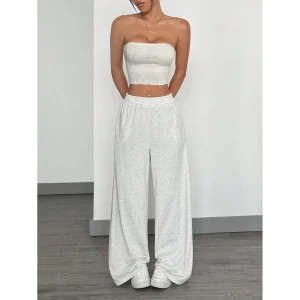 Jogging Large Femme Blanc