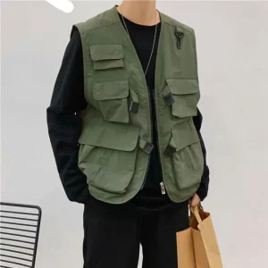 Gilet cargo homme