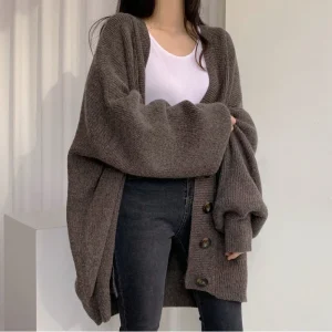 Cardigan Oversize Femme Long