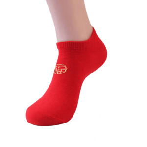 Chaussette rouge cheville femme