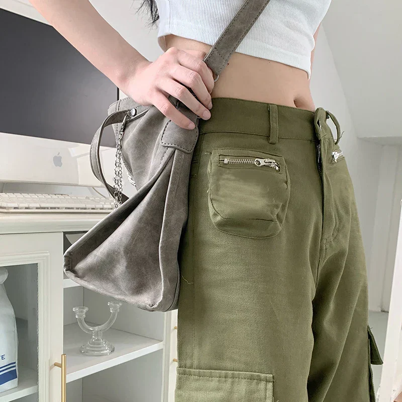 Baggy green cargo pants – Image 2
