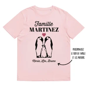 T-shirt Famille personnalisé Pingouins