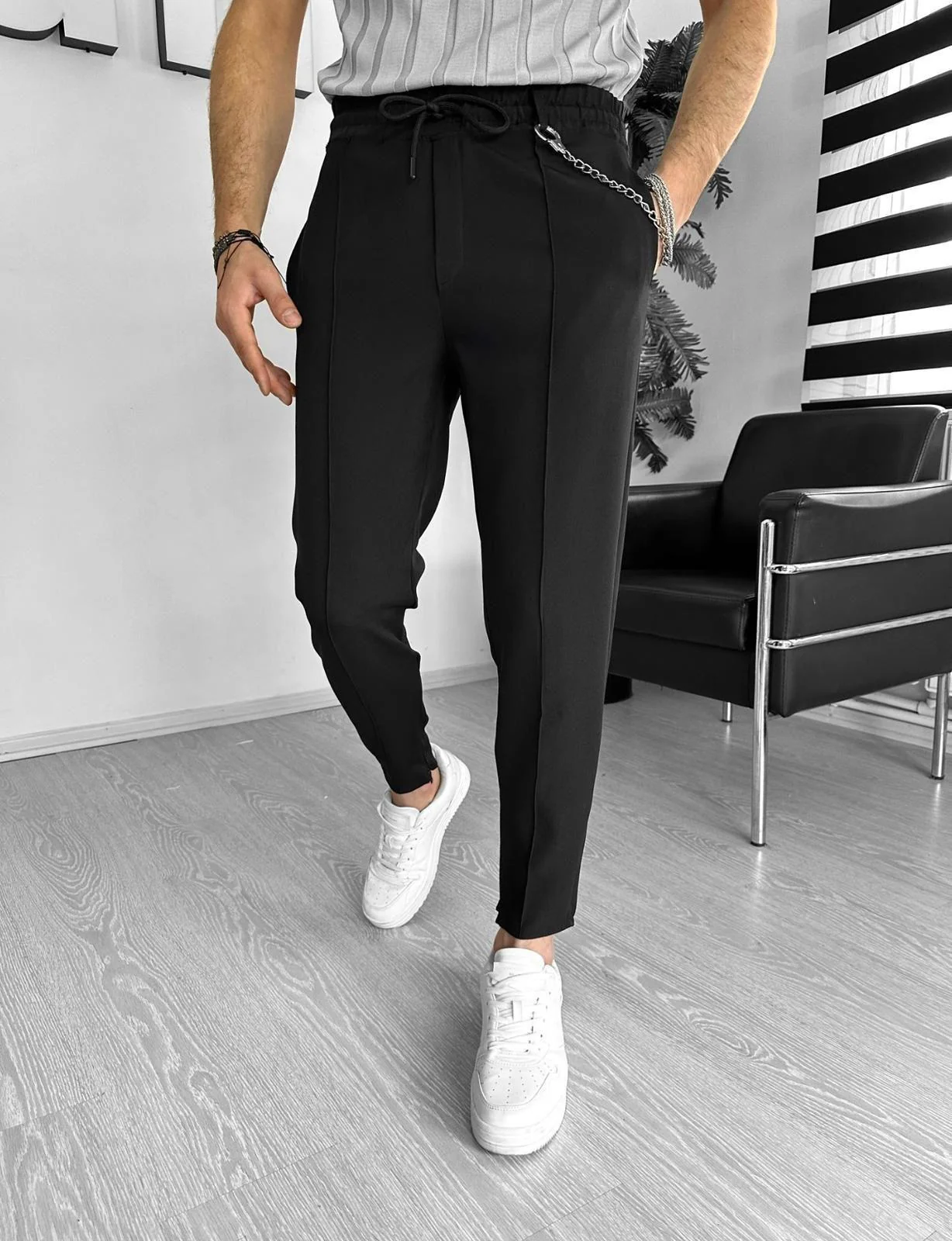 Zwarte Chino Heren Loarre