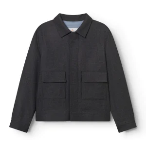 AD 178 - Blouson en Laine Mérinos Gris Anthracite