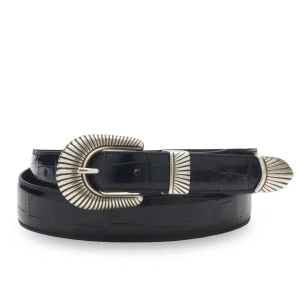 AD 122 - Ceinture Cowboy Bleu Nuit
