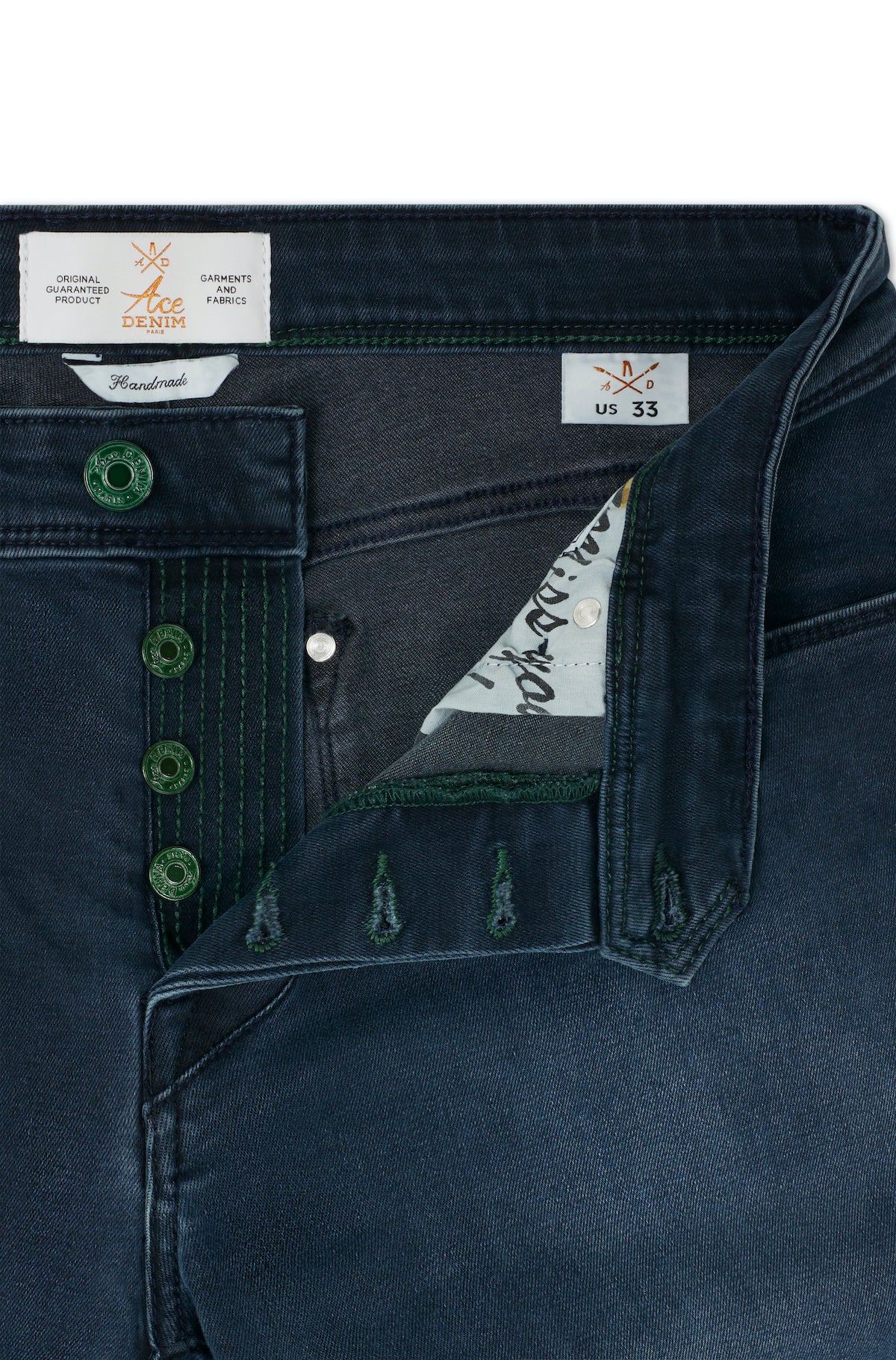 AD 02 Denim - Dark Blue/ Green – Image 3