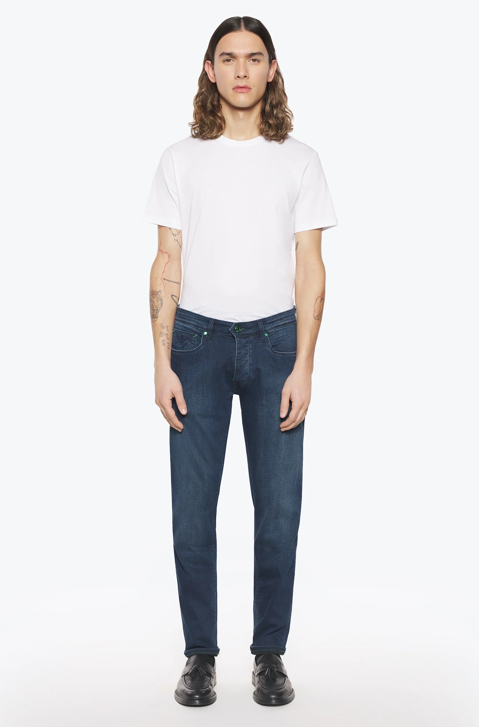 AD 02 Denim - Dark Blue/ Green – Image 2