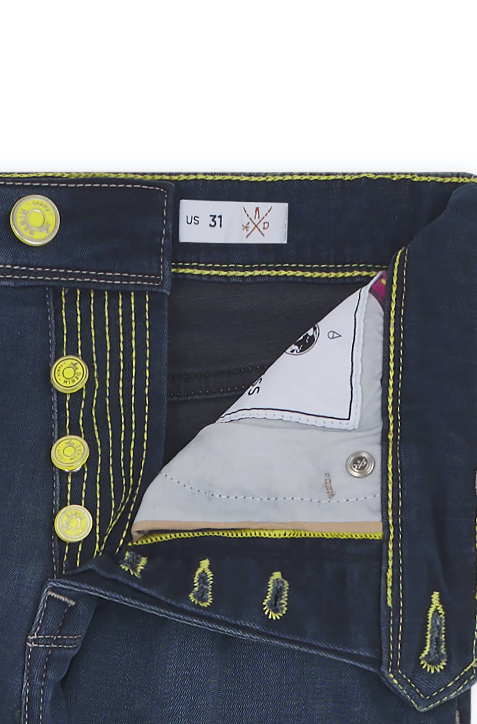 AD 02 Denim - Dark Blue/ Yellow – Image 3