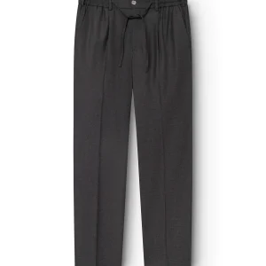 AD 47 - Pantalon Ample en Laine Mérinos Gris Anthracite