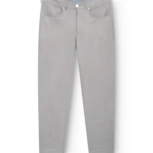 AD 45 - Pantalon en Flanelle de Laine Gris Beige