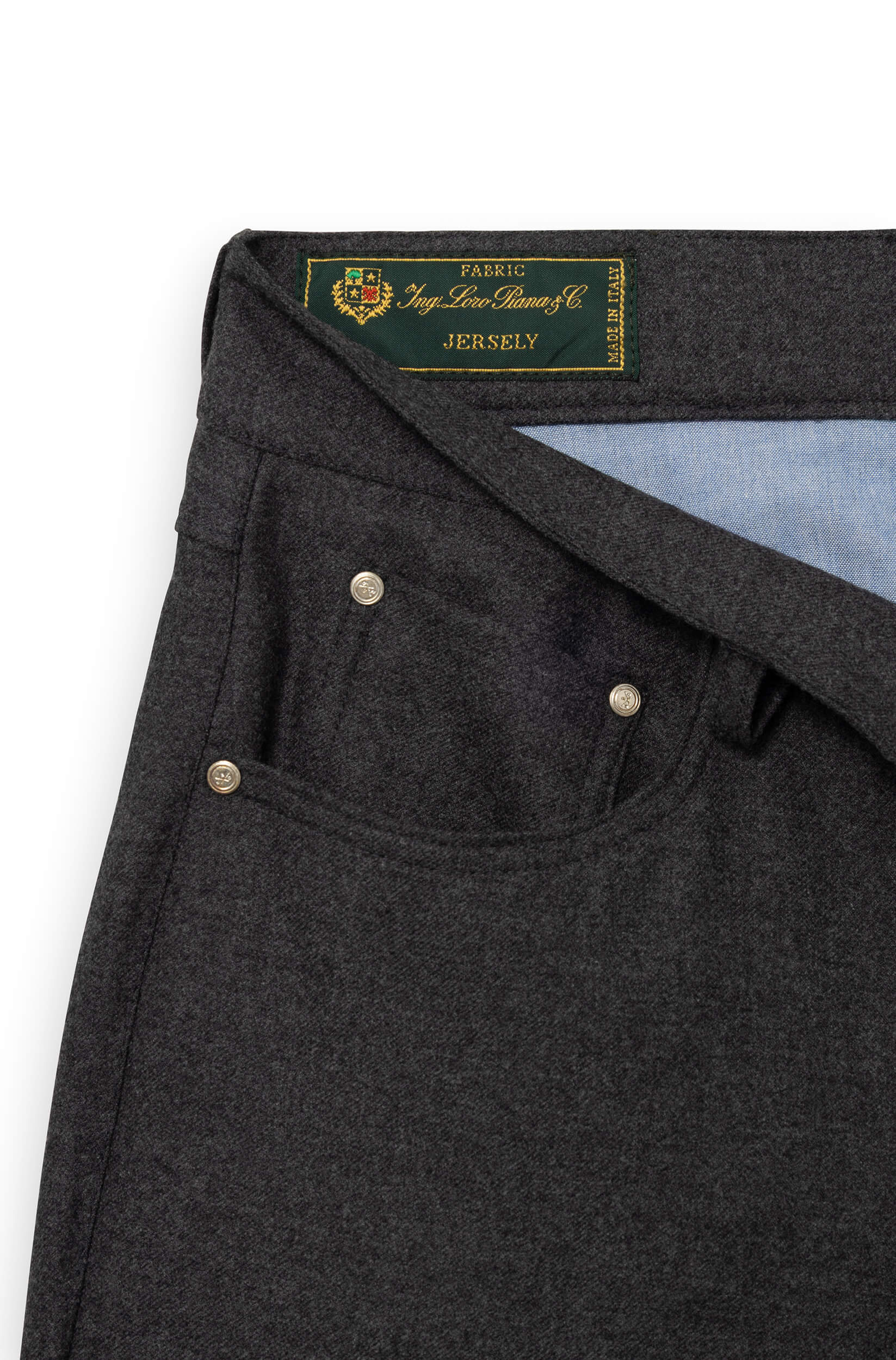 AD 45 - Pantalon en Flanelle de Laine Gris Foncé – Image 3