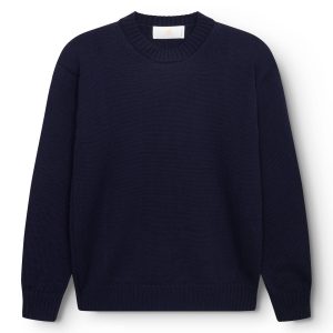 AD 199 - Pull à Col Rond en laine Marine