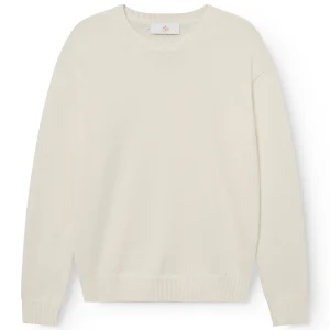 AD 199 - Pull à Col Rond en laine Blanc Cassé