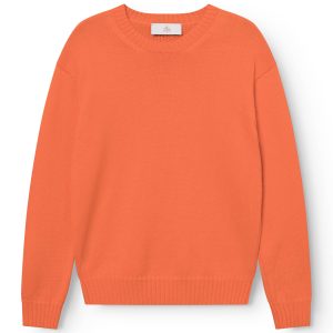 AD 199 - Pull à Col Rond en laine Orange