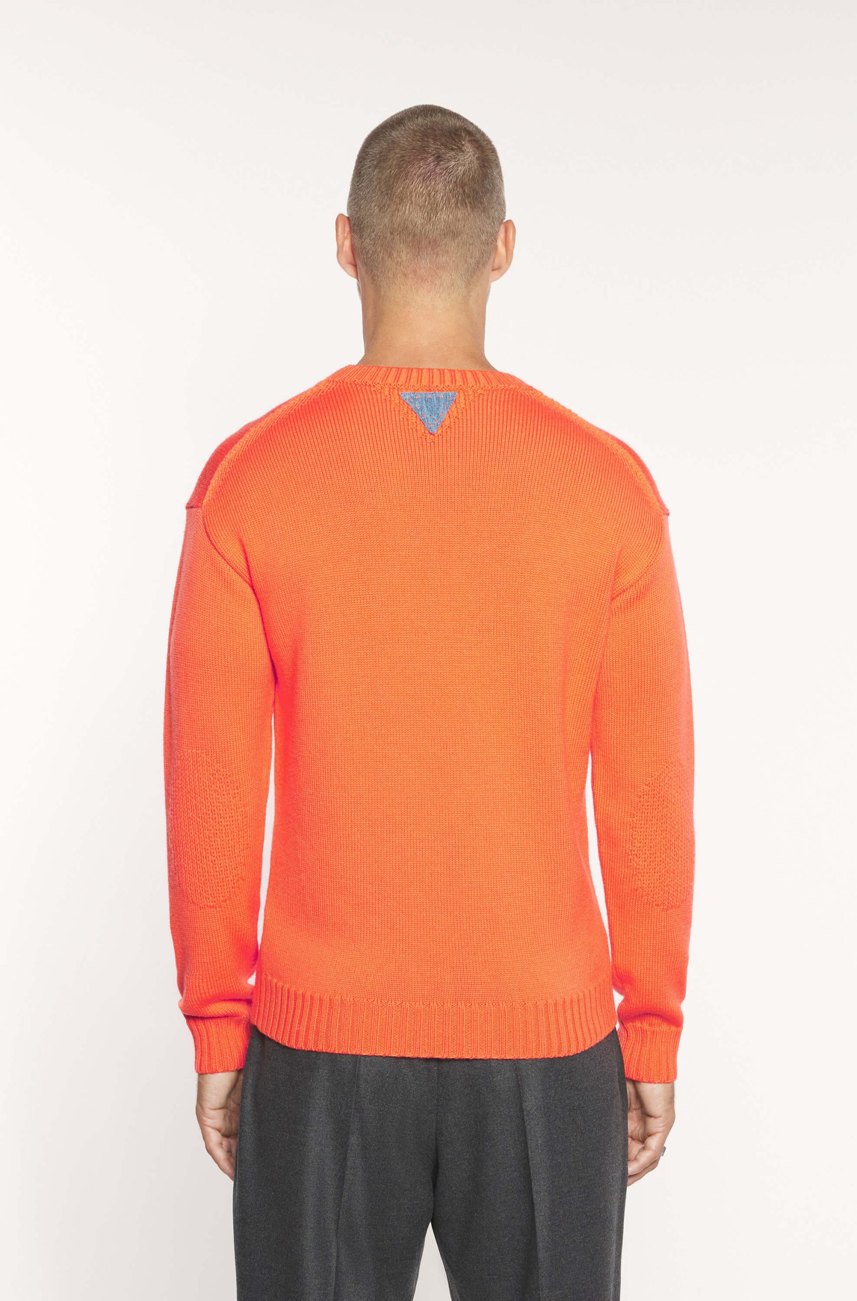 AD 199 - Pull à Col Rond en laine Orange – Image 3