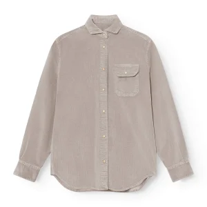 AD 89 - Surchemise en Velours Gris Cendré