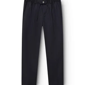 AD 37 - Pantalon en Drap de Laine Bleu Nuit