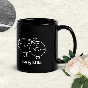 Mug personnalisé Prénoms – Café Donuts