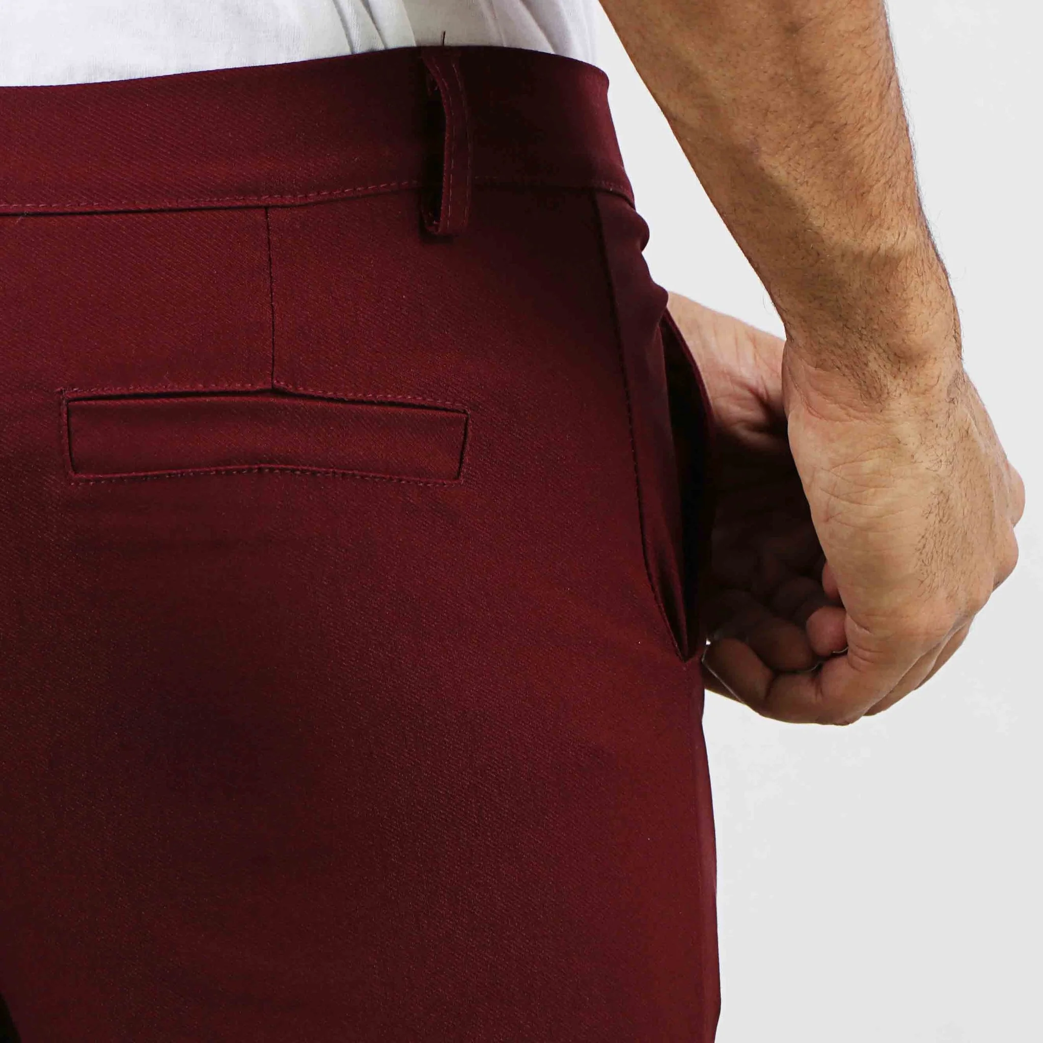 Bordeaux Rode Chino Heren – Image 5