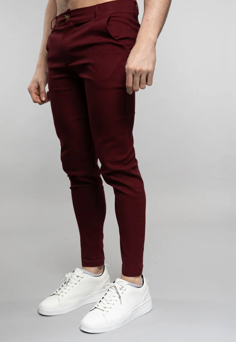 Bordeaux Rode Chino Heren – Image 2