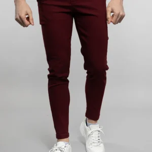 Bordeaux Rode Chino Heren