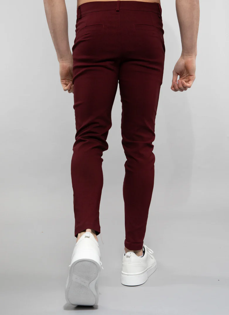 Bordeaux Rode Chino Heren – Image 6