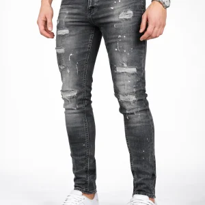 Denim Splashed Jeans Antraciet