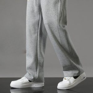 Jogging polaire homme gris fourré