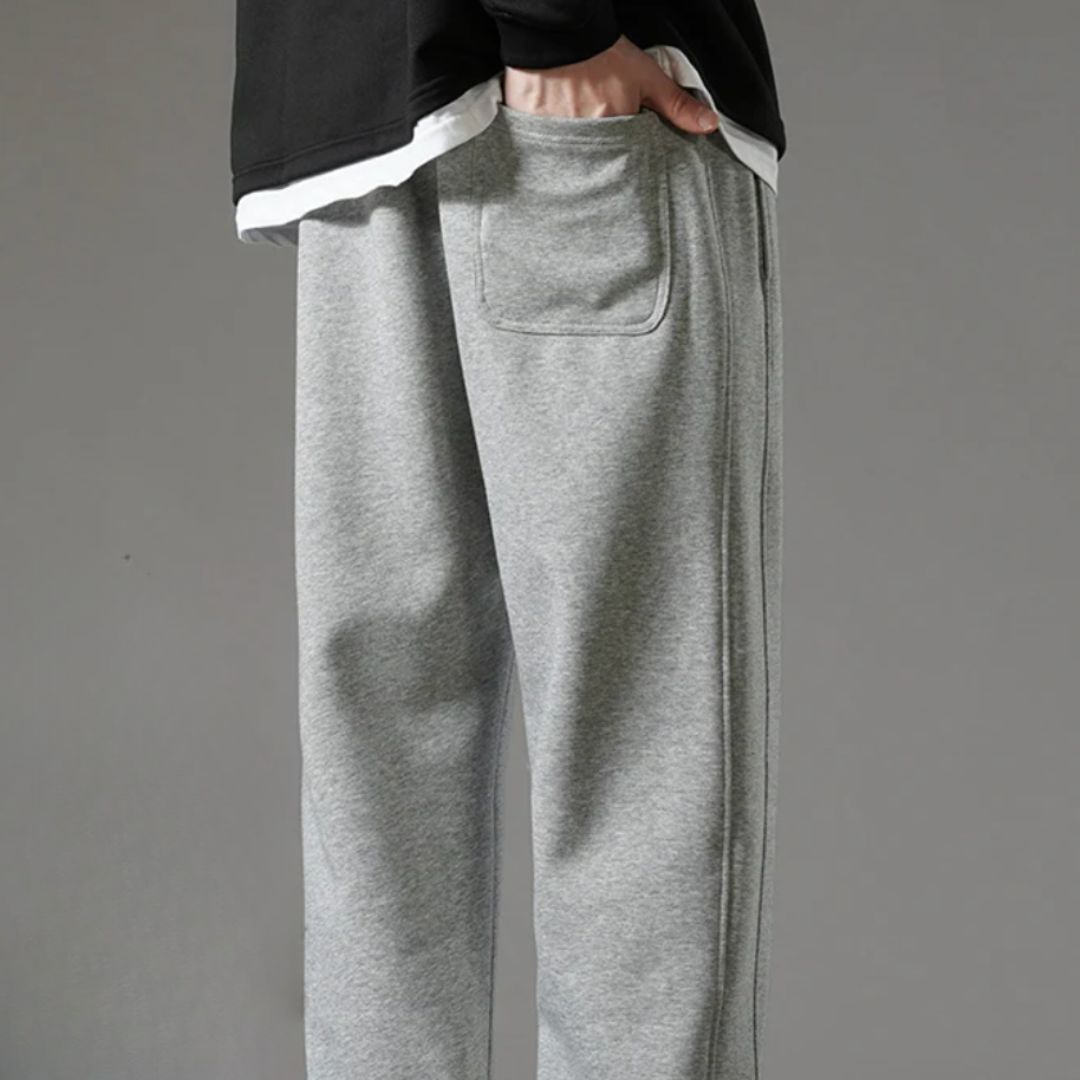 Jogging polaire homme gris fourré – Image 3