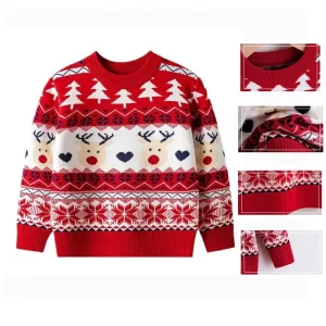 Pull Noël tricot enfant 2 à 7 ans