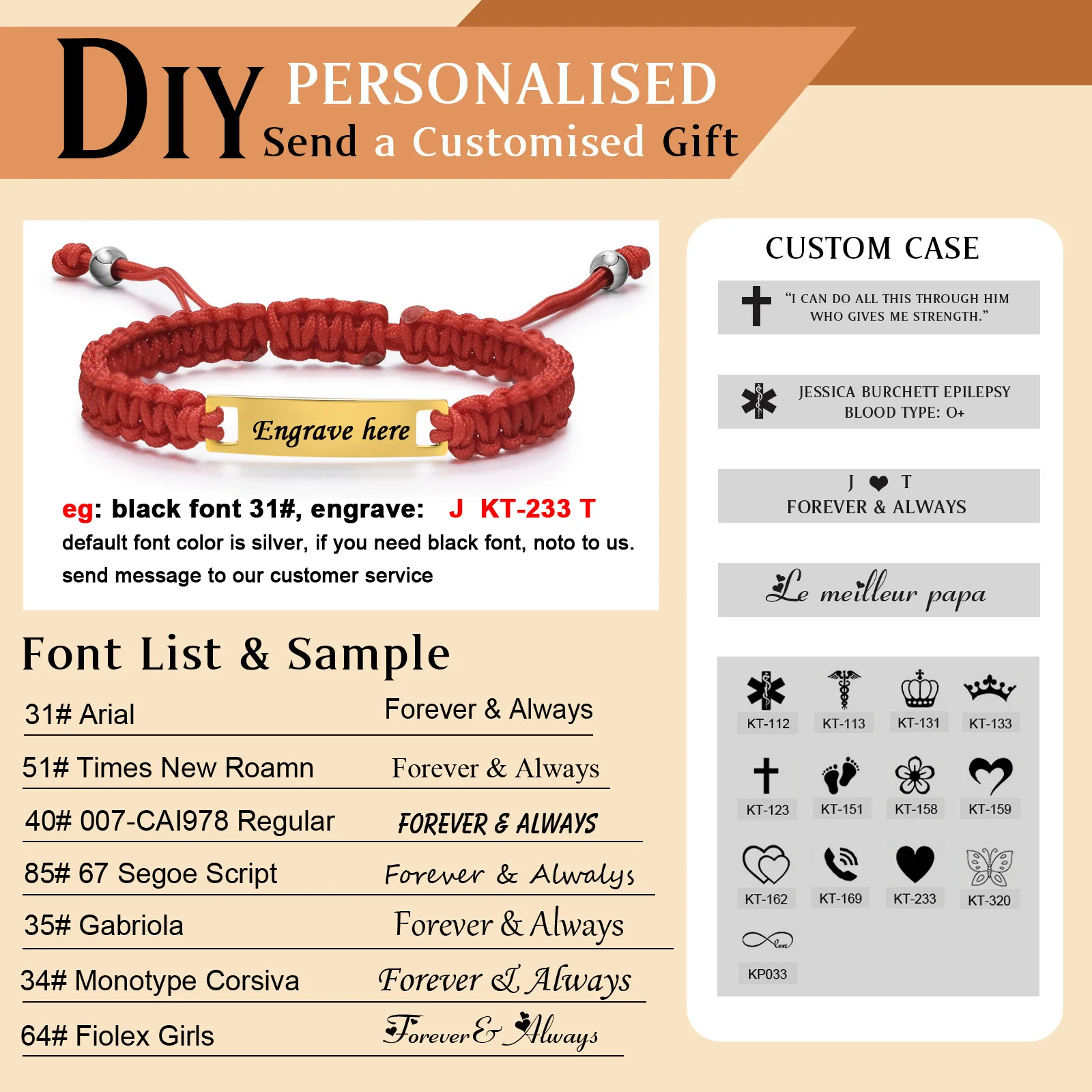 Bracelet prénom personnalisé gravé pour enfant – Image 4