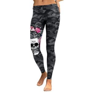Legging camouflage tête de mort