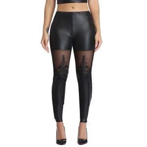 Legging Simili Cuir avec motifs
