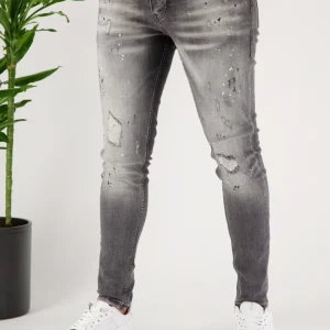 Skinny Jeans Artsy Spalsh Grijs