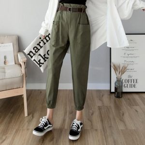 Pantalon cargo femme polyester