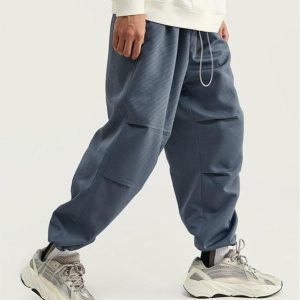 Pantalon cargo homme à cordon élastique
