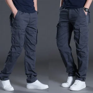 Pantalon cargo homme fuselé décontracté