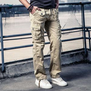 Pantalon cargo homme large décontracté