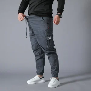 Pantalon cargo homme taille réglable