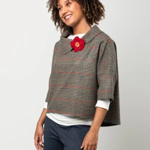 Pèlerine, veste pour femme en pure laine d'écosse