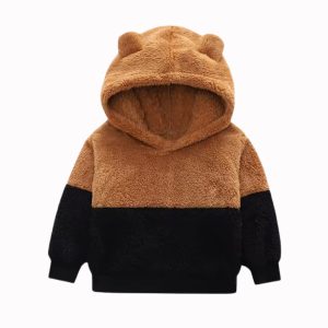 Polaire enfant bicolore au design ourson