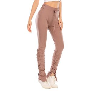Legging plissé et fendu